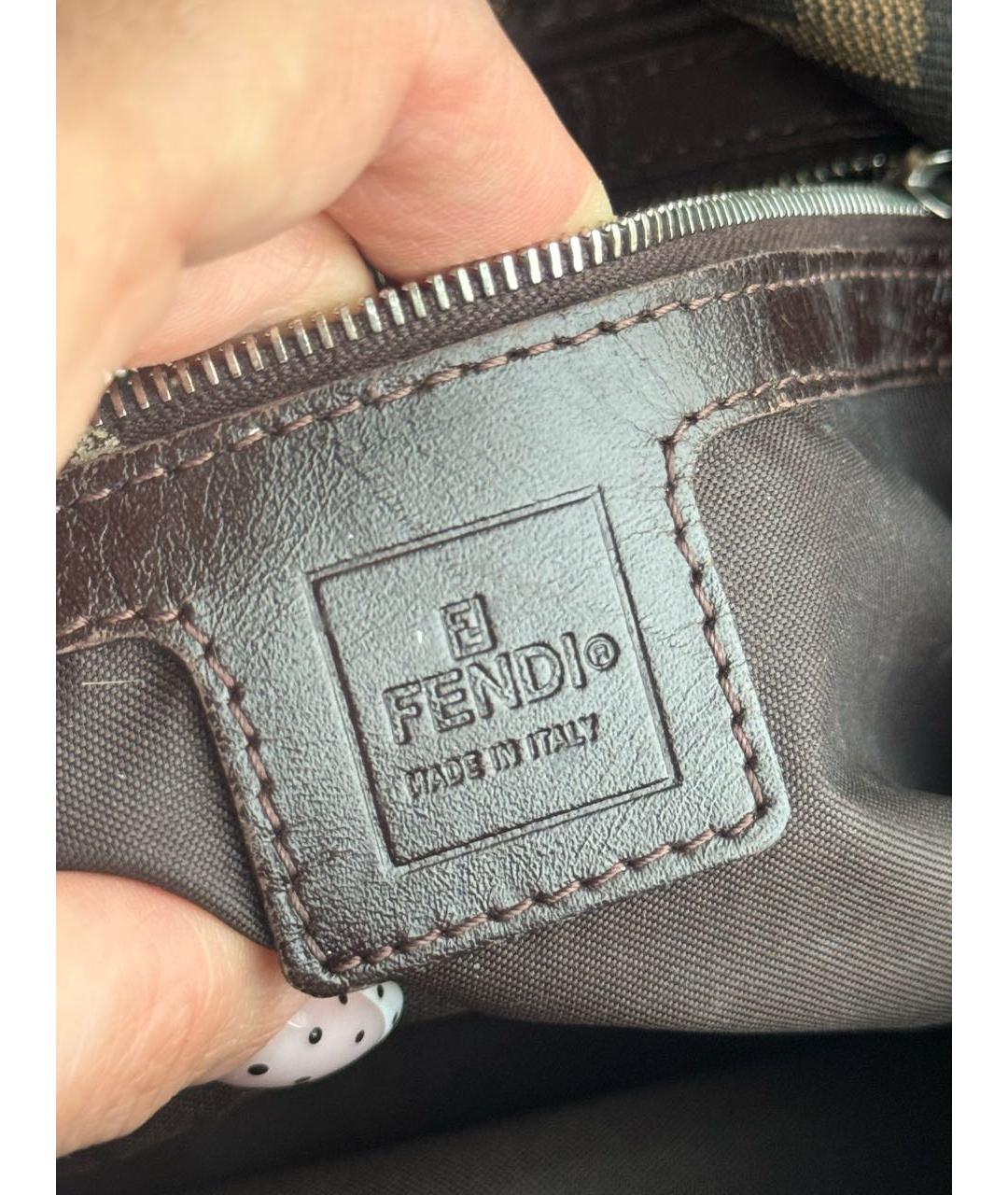 FENDI Коричневая сумка через плечо, фото 4