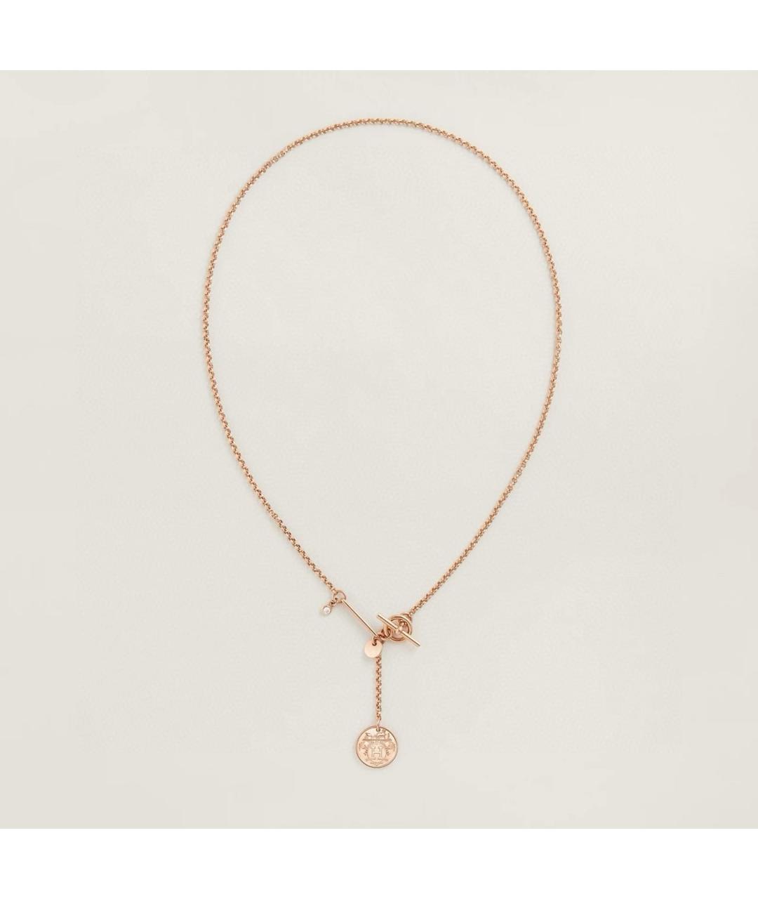 HERMES Золотое колье из розового золота, фото 6