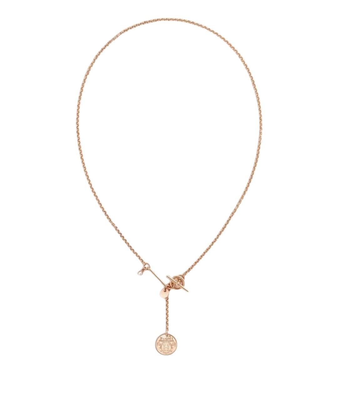 HERMES Золотое колье из розового золота, фото 1