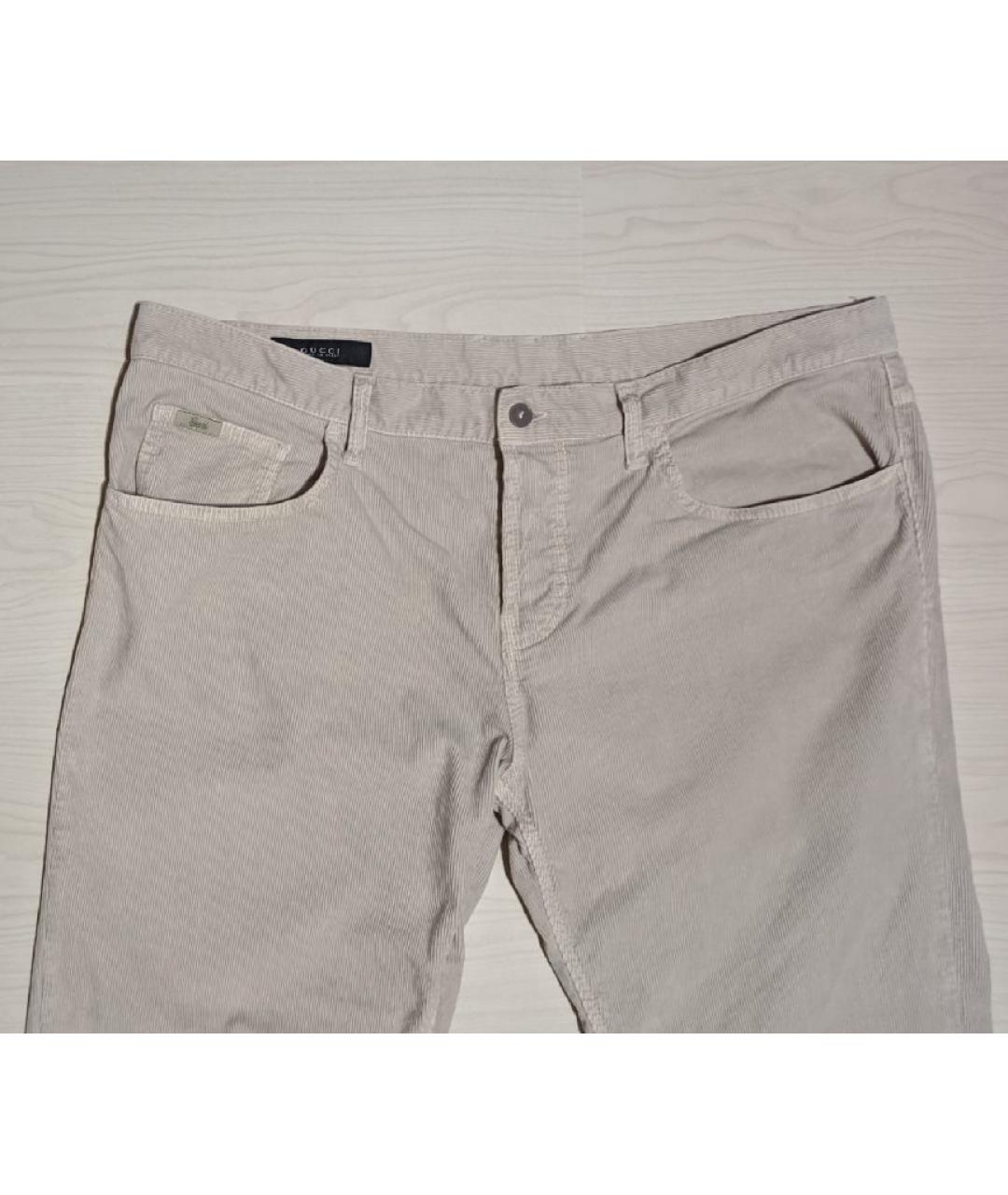 GUCCI Бежевые хлопко-эластановые джинсы скинни, фото 2