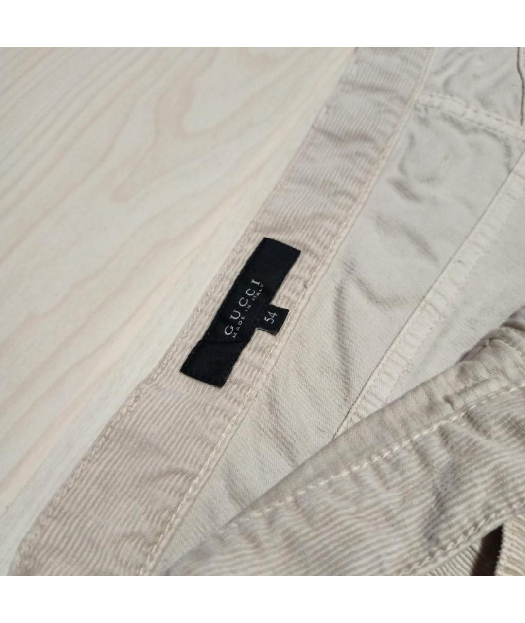 GUCCI Бежевые хлопко-эластановые джинсы скинни, фото 5