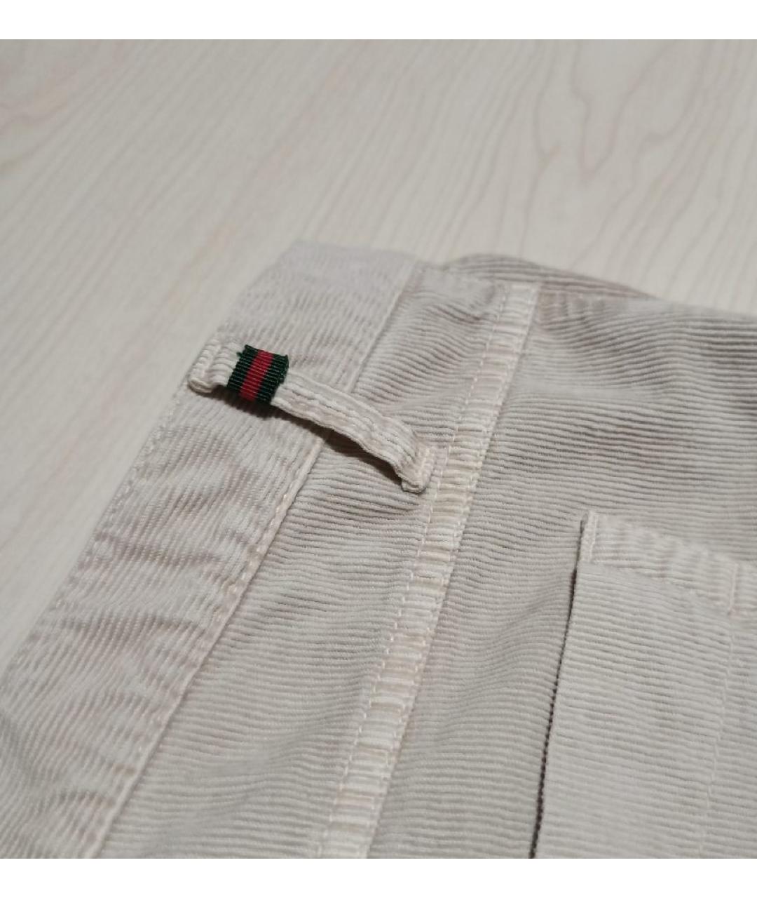 GUCCI Бежевые хлопко-эластановые джинсы скинни, фото 6