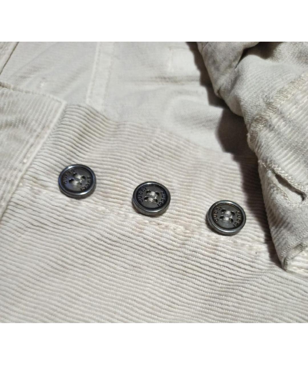 GUCCI Бежевые хлопко-эластановые джинсы скинни, фото 4