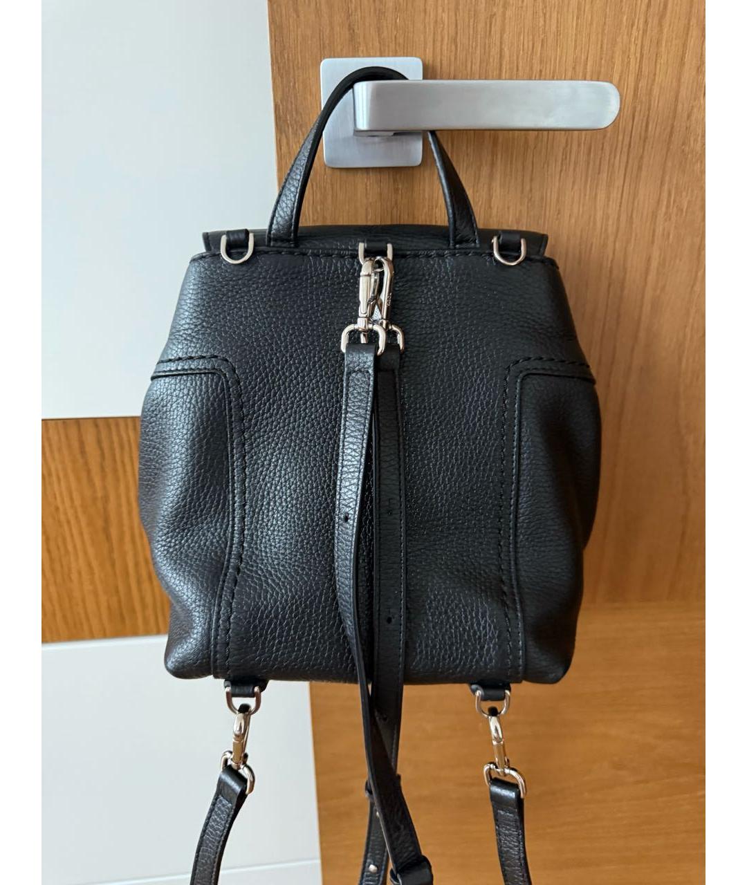 TOD'S Черный кожаный рюкзак, фото 3