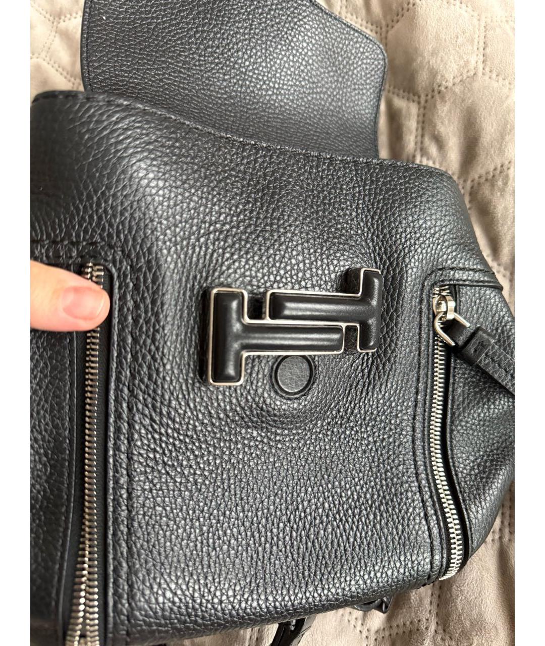 TOD'S Черный кожаный рюкзак, фото 6