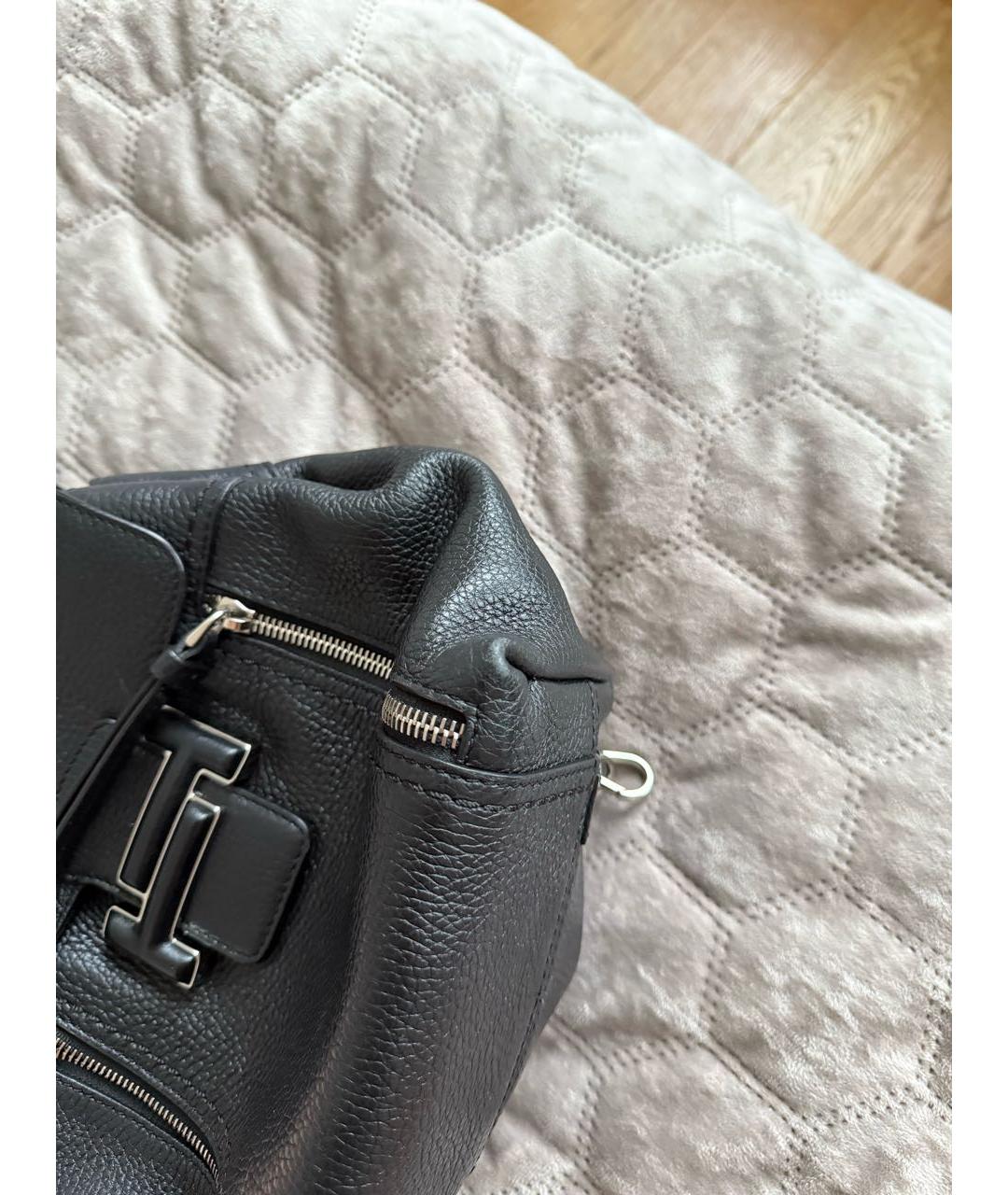 TOD'S Черный кожаный рюкзак, фото 7