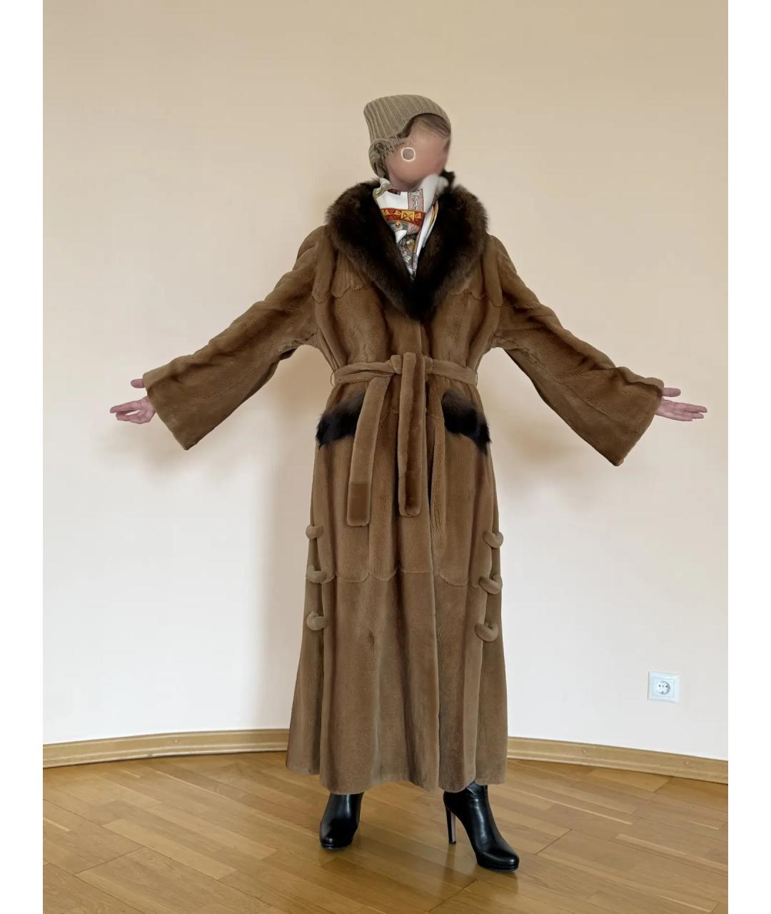 The coat Коричневая меховая шуба, фото 5