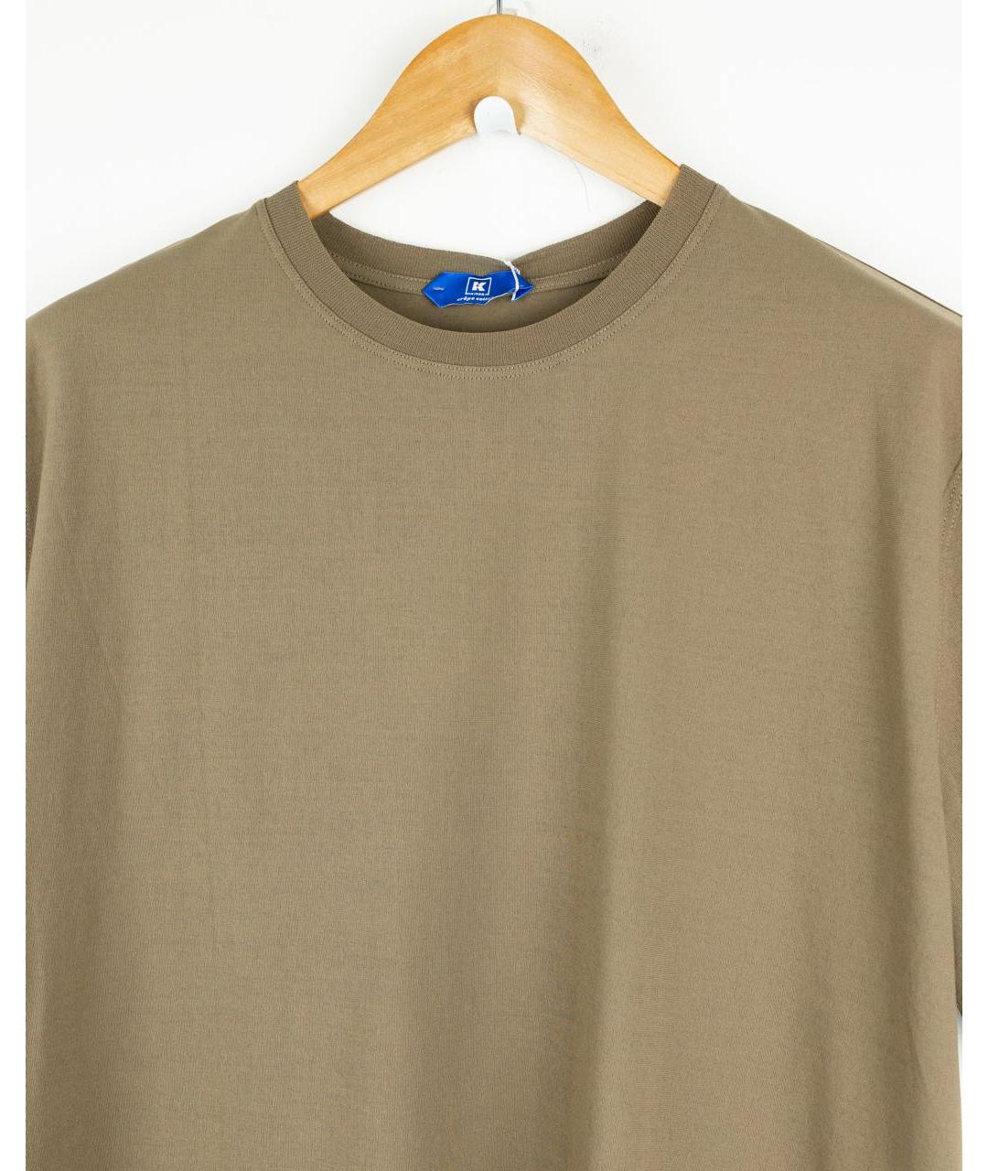 KIRED Коричневая хлопковая футболка, фото 3