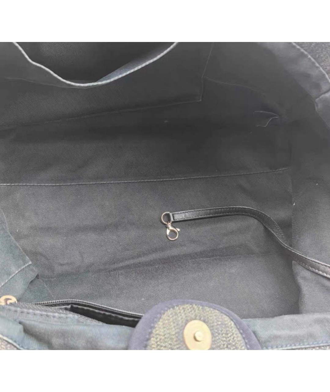 CHANEL Синяя деним сумка тоут, фото 4