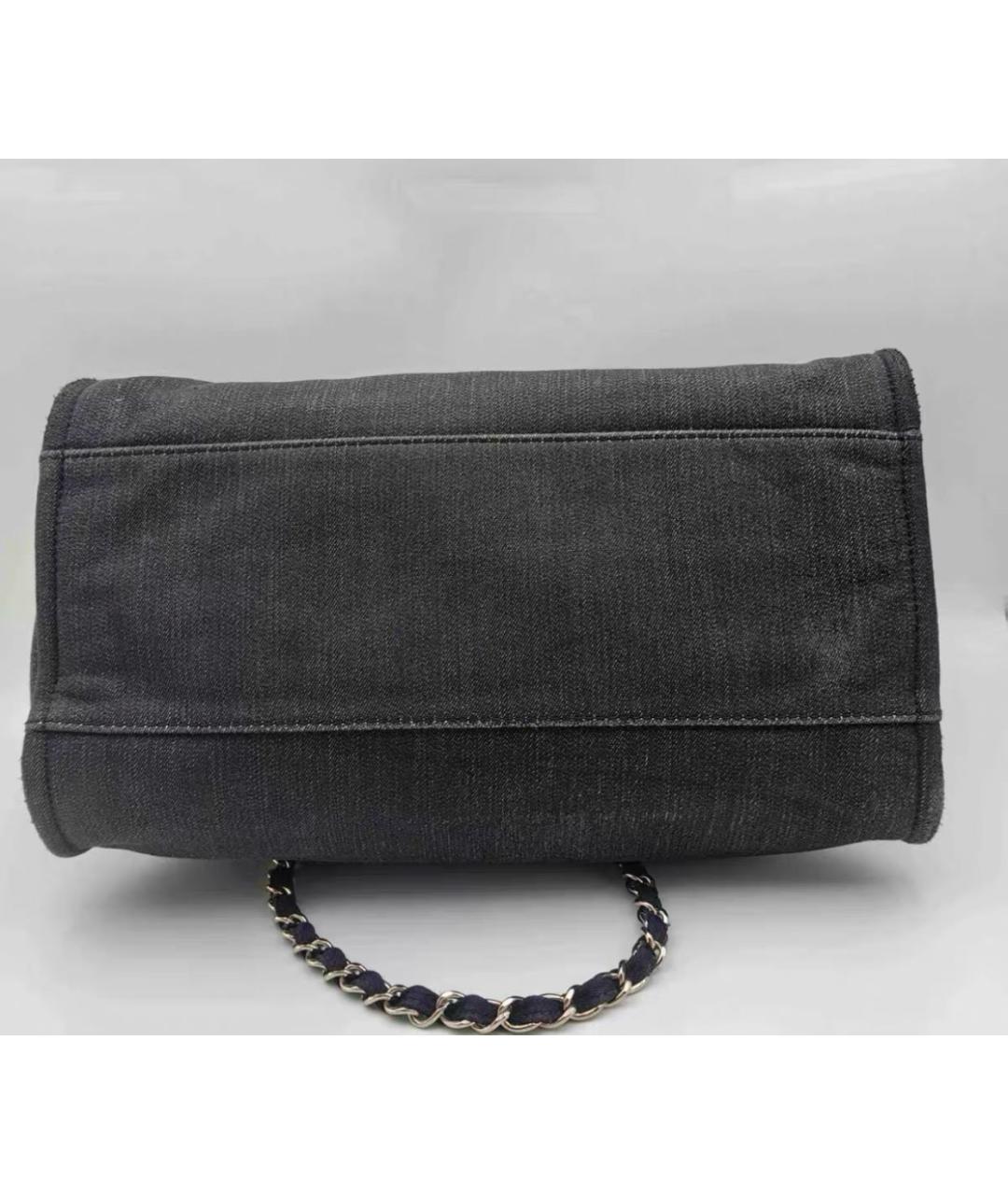 CHANEL Синяя деним сумка тоут, фото 5