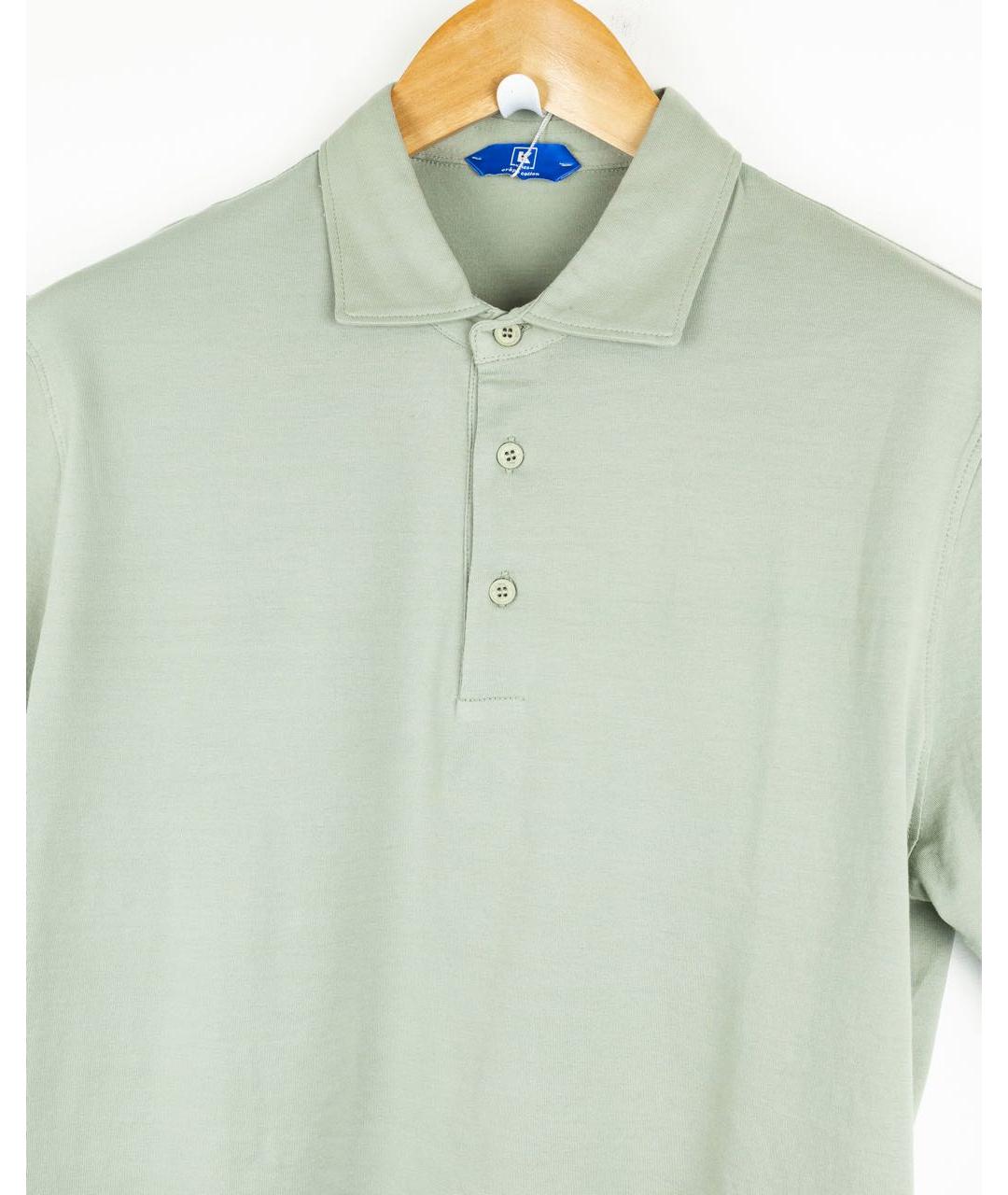 KIRED Зеленые хлопковое поло с коротким рукавом, фото 3
