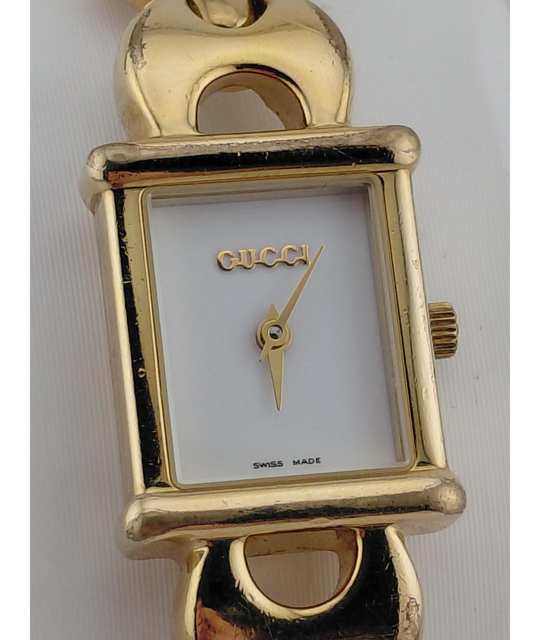 GUCCI Золотые стальные часы, фото 2