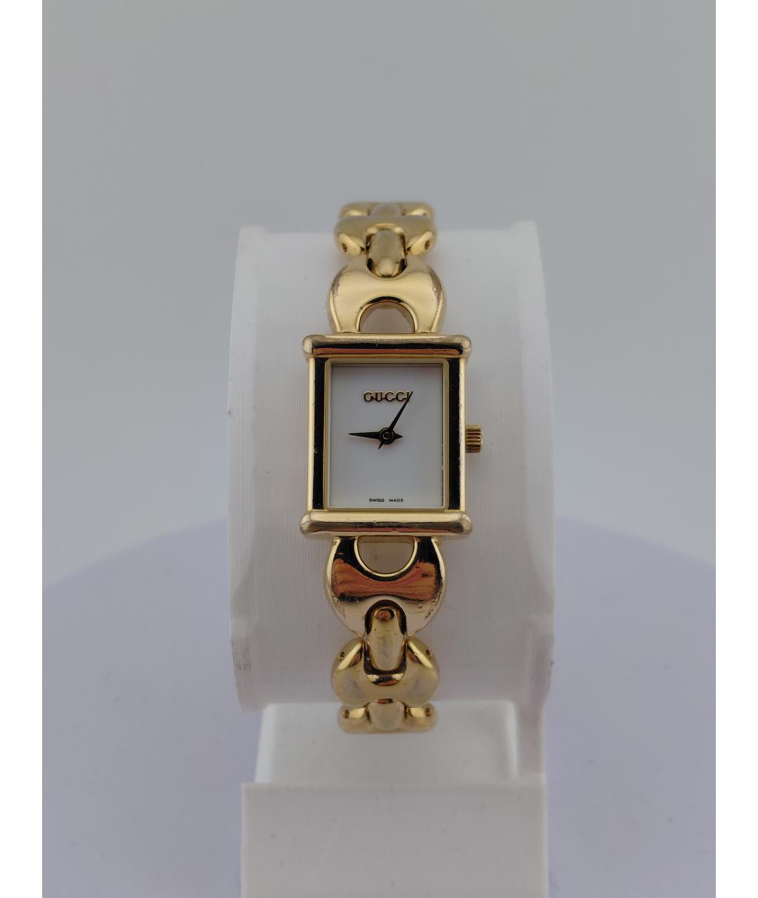 GUCCI Золотые стальные часы, фото 10