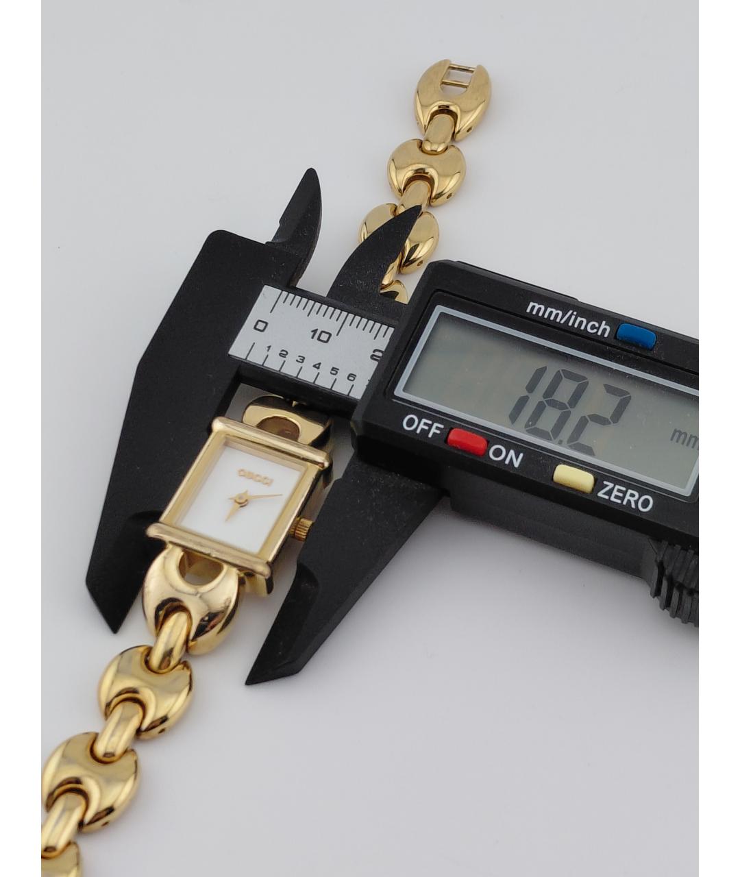 GUCCI Золотые стальные часы, фото 8