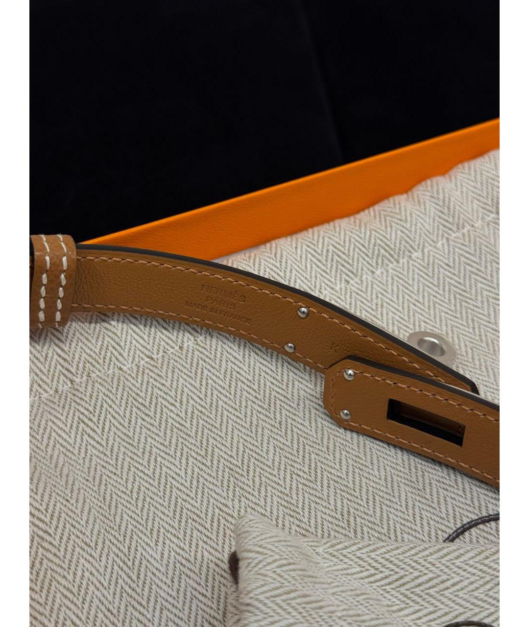 HERMES Коричневый кожаный ремень, фото 5