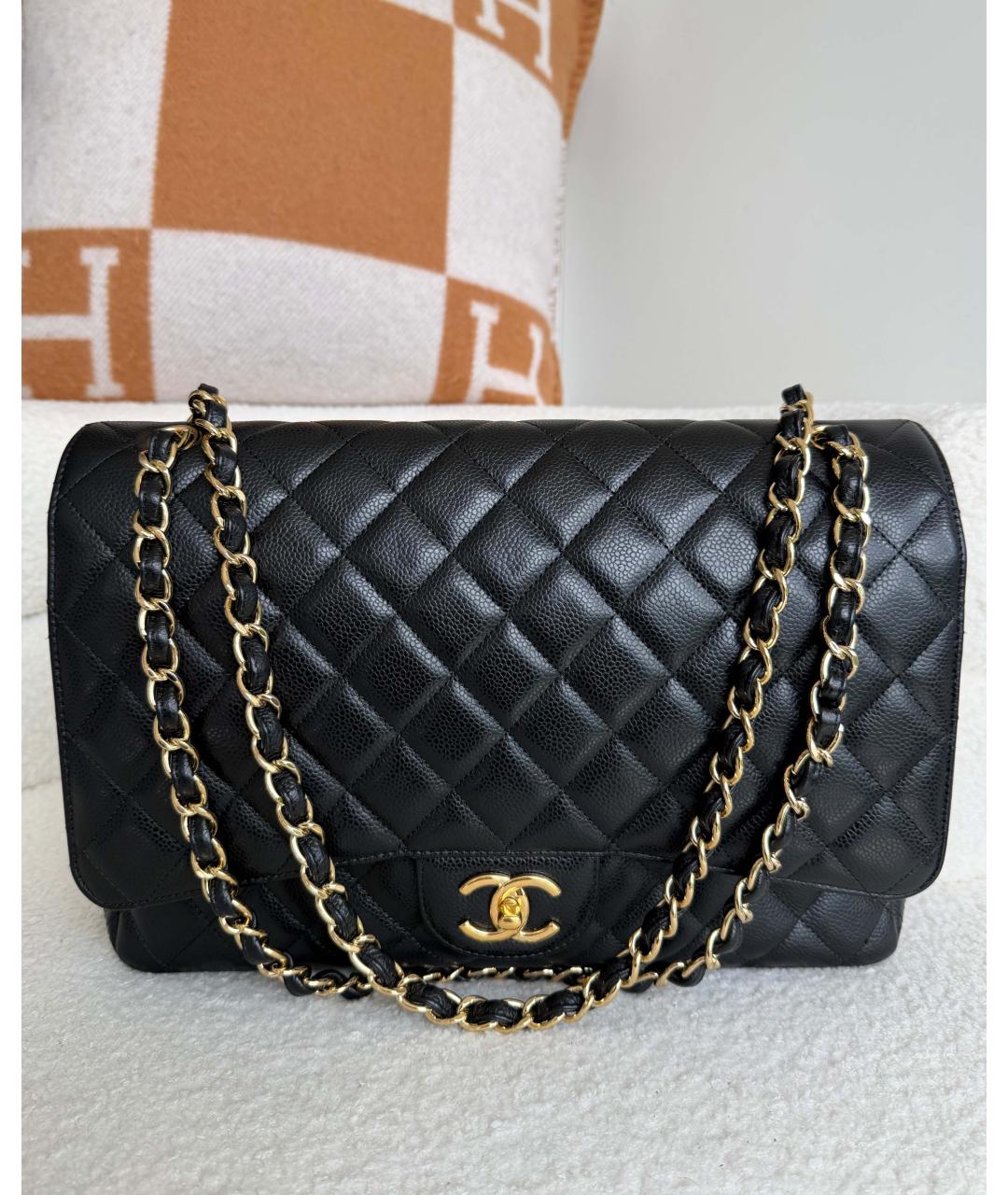 CHANEL Черная кожаная сумка через плечо, фото 10