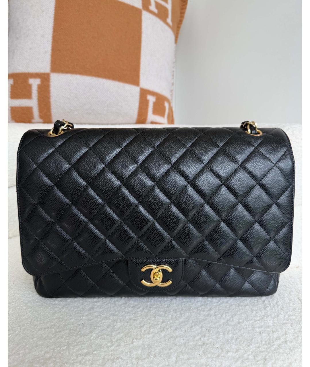 CHANEL Черная кожаная сумка через плечо, фото 3