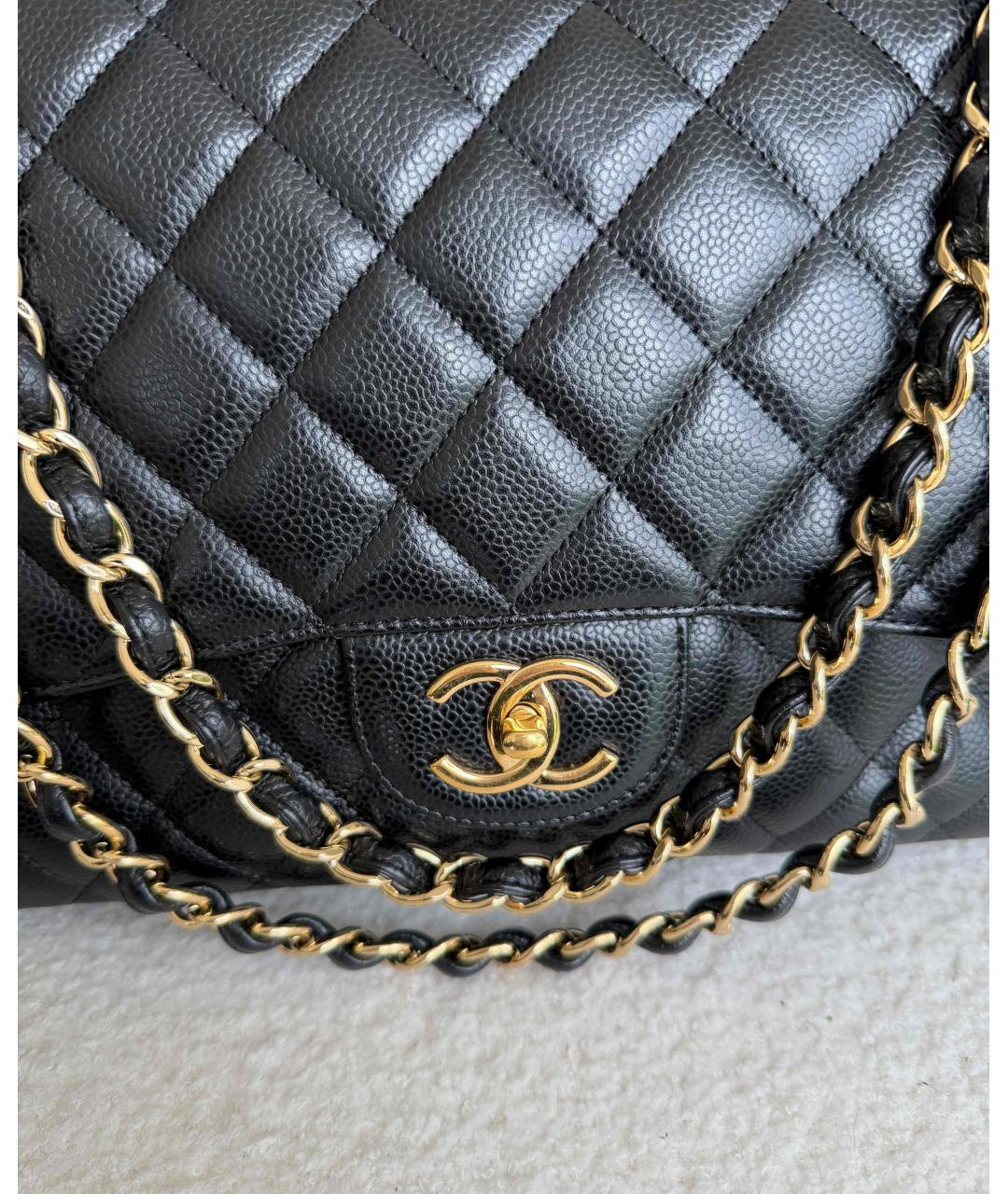 CHANEL Черная кожаная сумка через плечо, фото 5