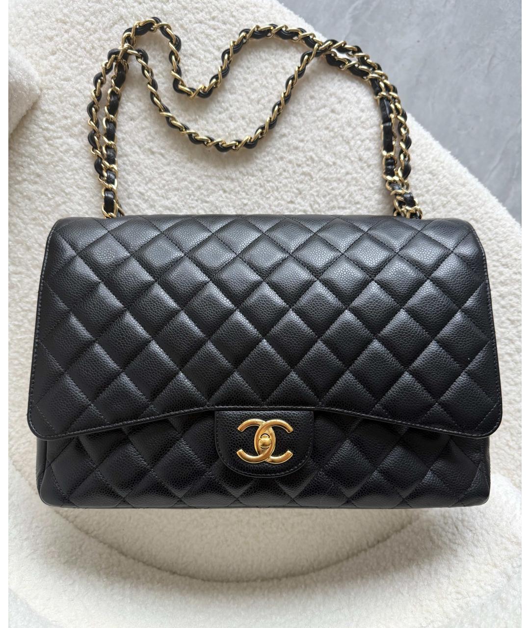 CHANEL Черная кожаная сумка через плечо, фото 2