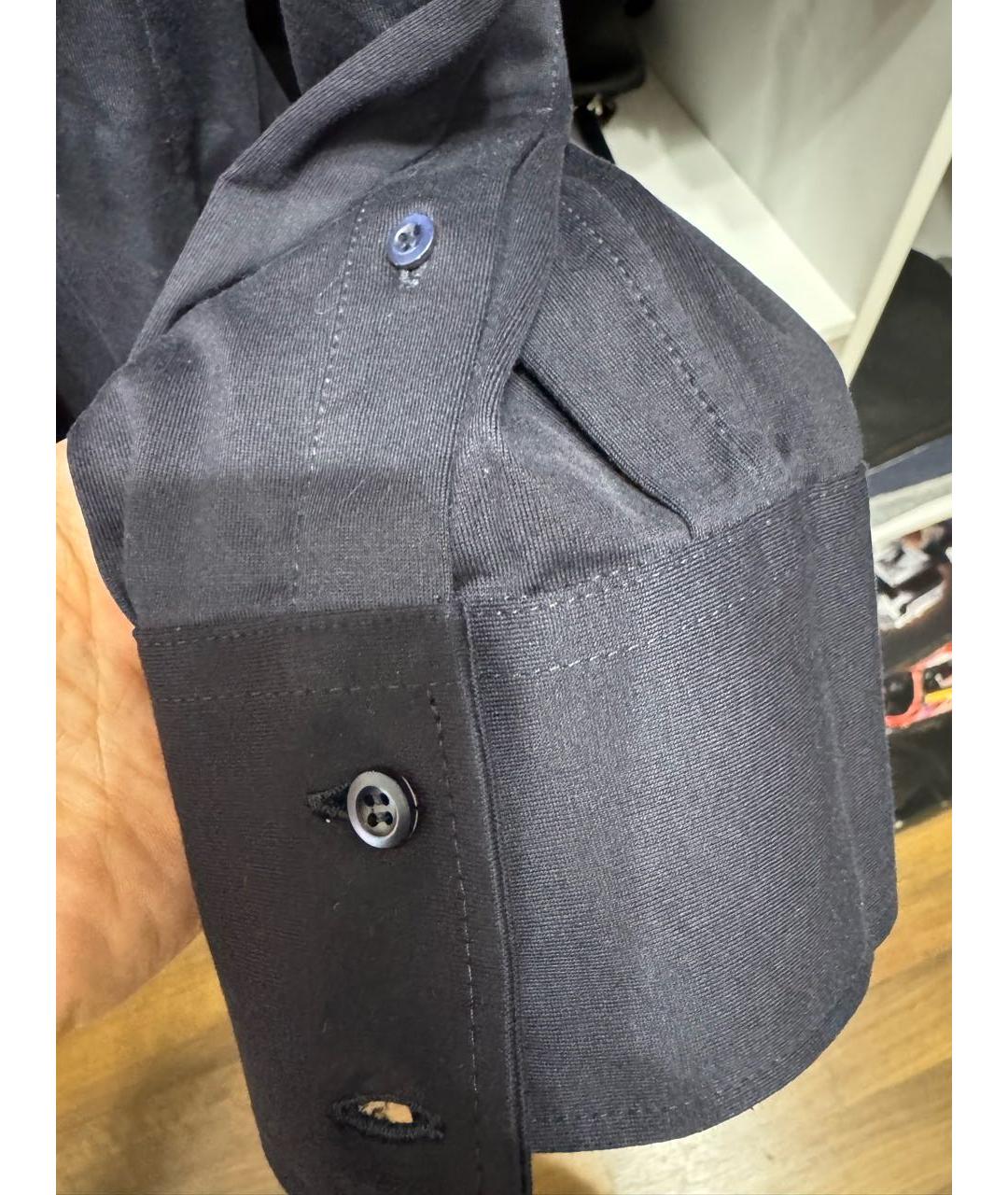 BRUNELLO CUCINELLI Темно-синяя хлопковая кэжуал рубашка, фото 3