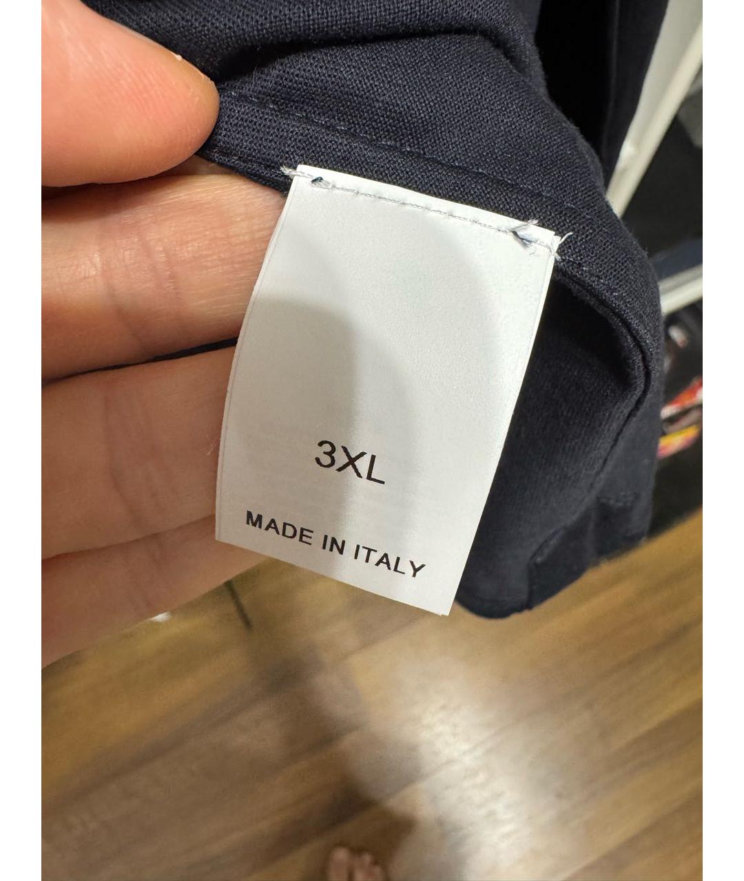 BRUNELLO CUCINELLI Темно-синяя хлопковая кэжуал рубашка, фото 4