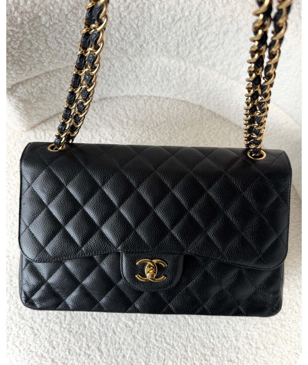 CHANEL Черная кожаная сумка через плечо, фото 6