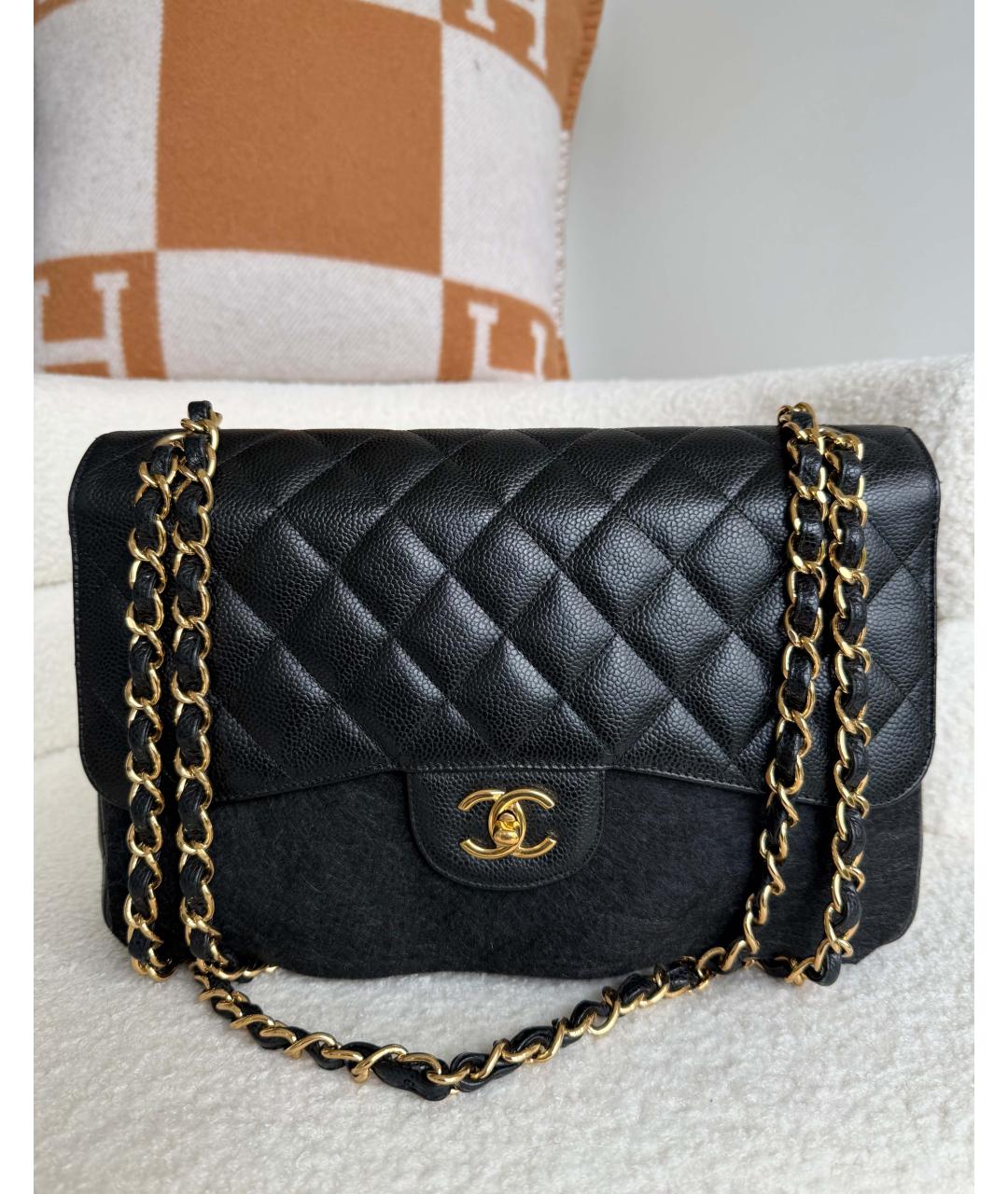 CHANEL Черная кожаная сумка через плечо, фото 10