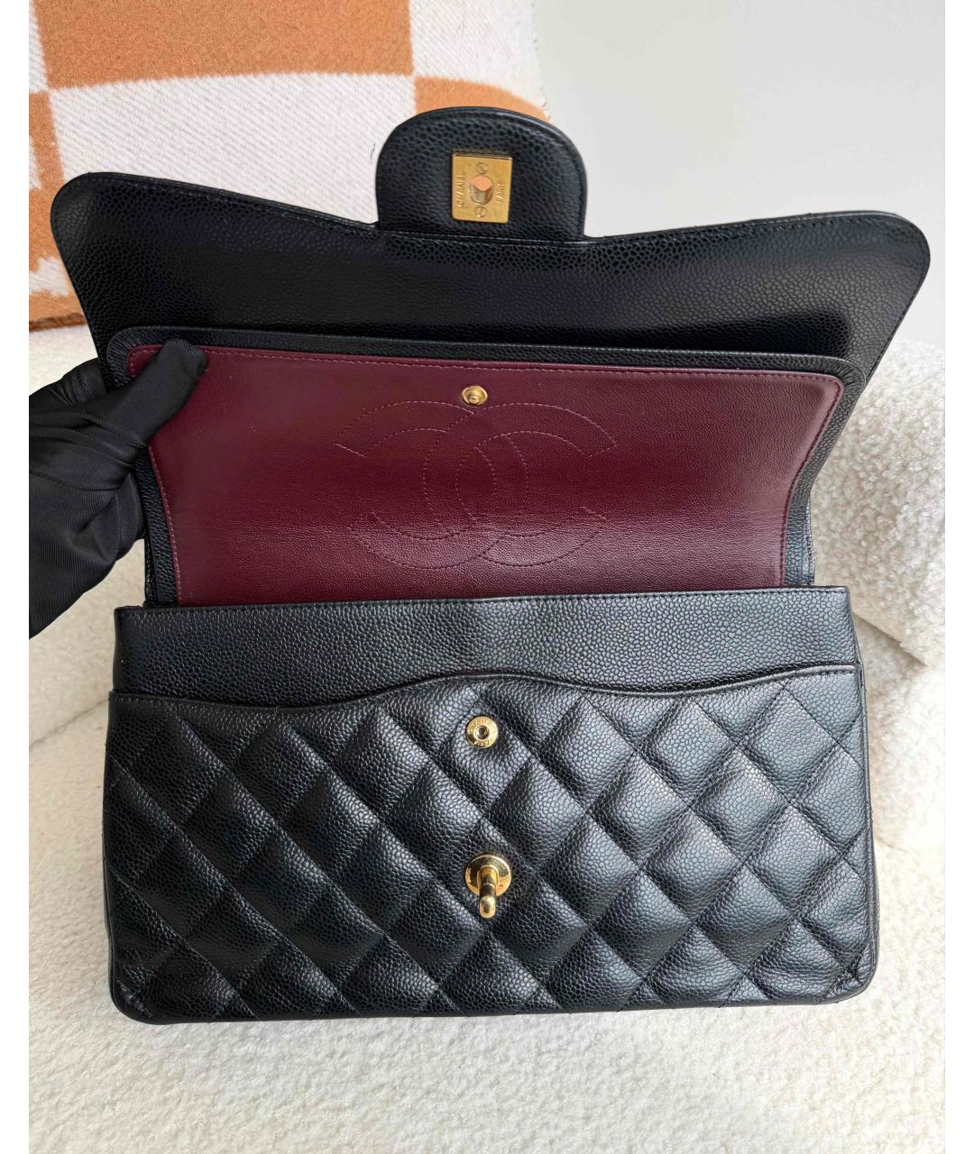 CHANEL Черная кожаная сумка через плечо, фото 7