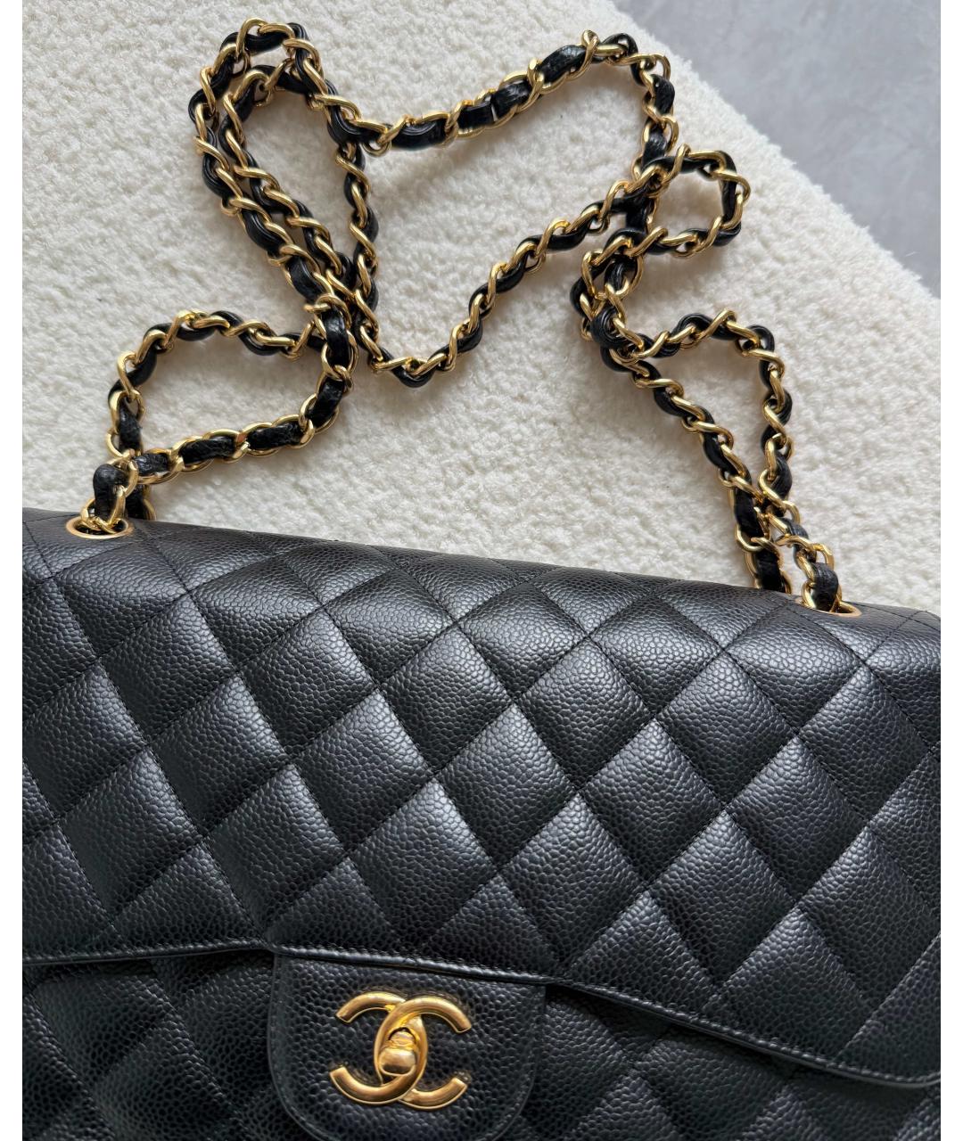 CHANEL Черная кожаная сумка через плечо, фото 4