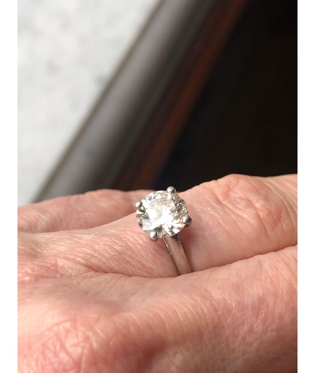 DE BEERS Белое платиновое кольцо, фото 3