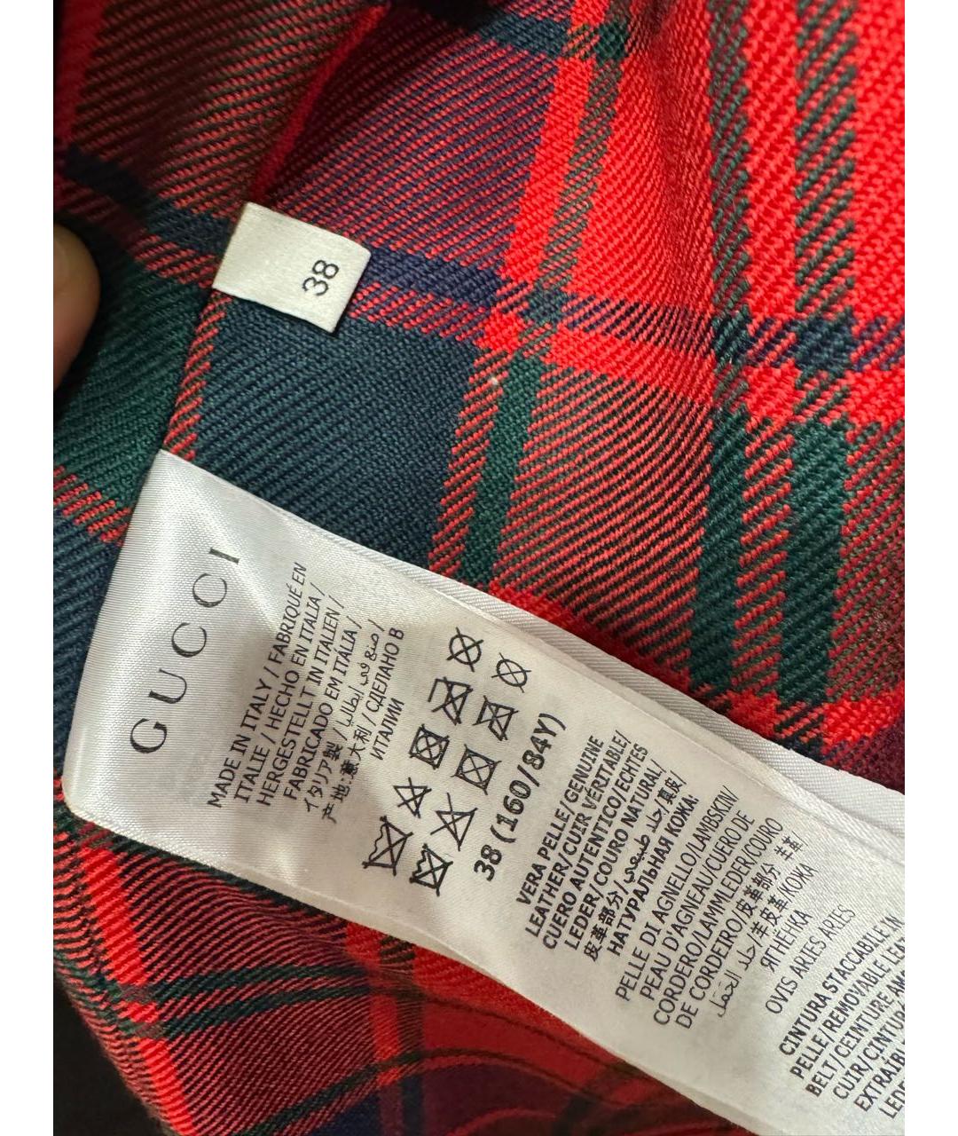 GUCCI Черный кожаный тренч/плащ, фото 4