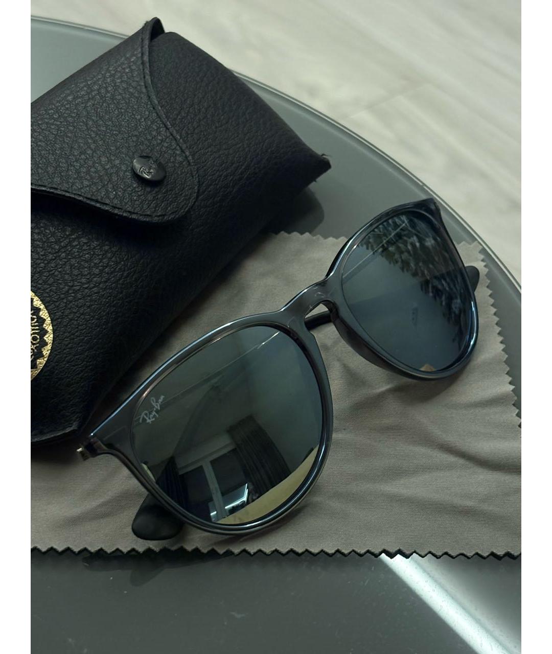 RAY BAN Серые пластиковые солнцезащитные очки, фото 5