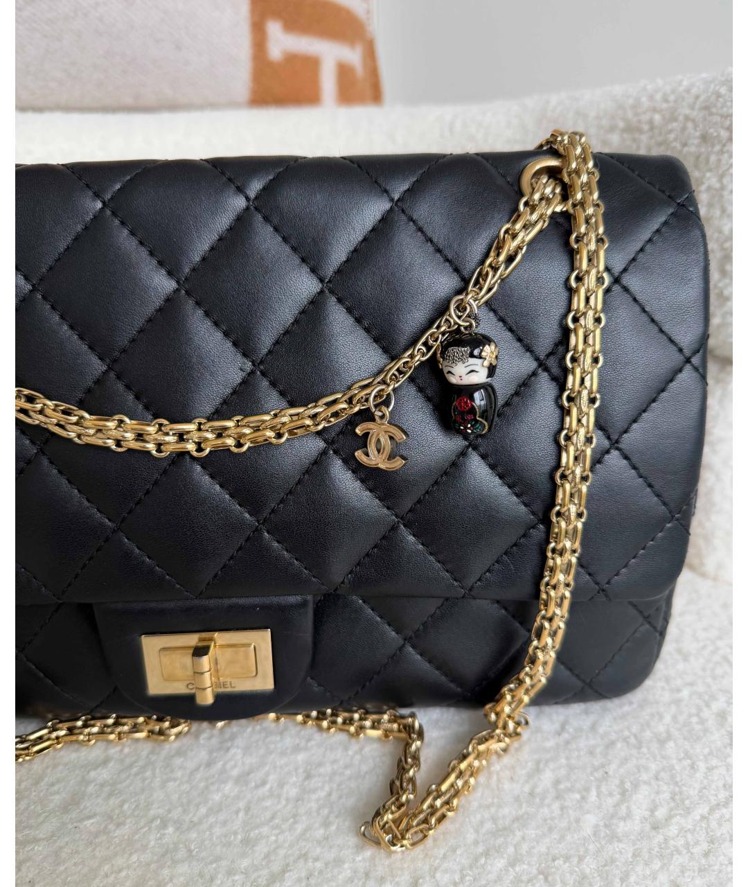 CHANEL Черная кожаная сумка через плечо, фото 5