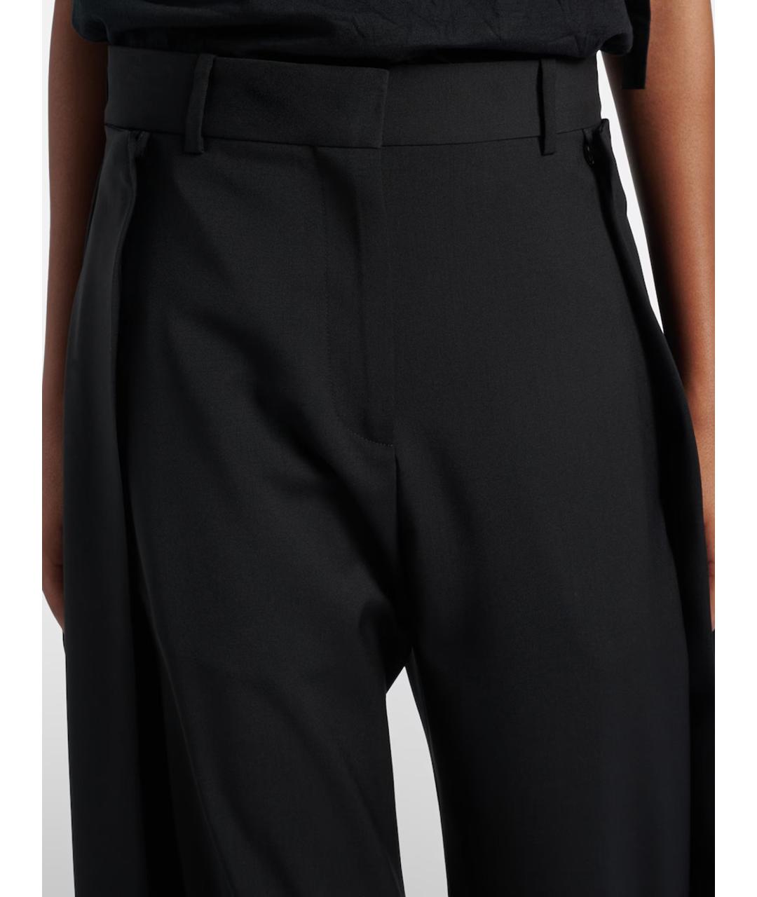 LOEWE Черные шерстяные брюки широкие, фото 3