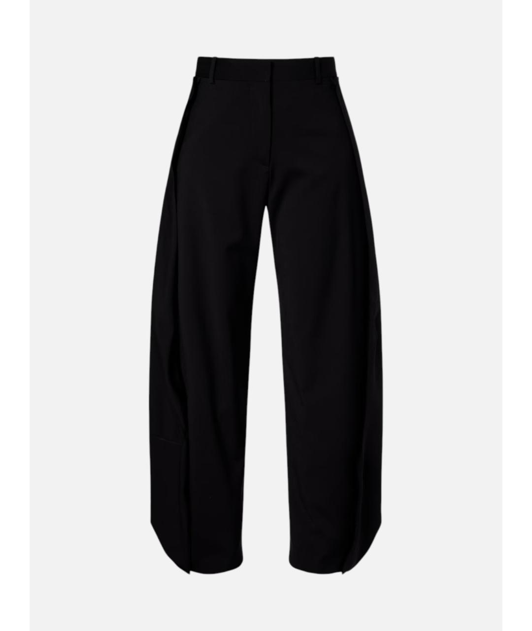 LOEWE Черные шерстяные брюки широкие, фото 5