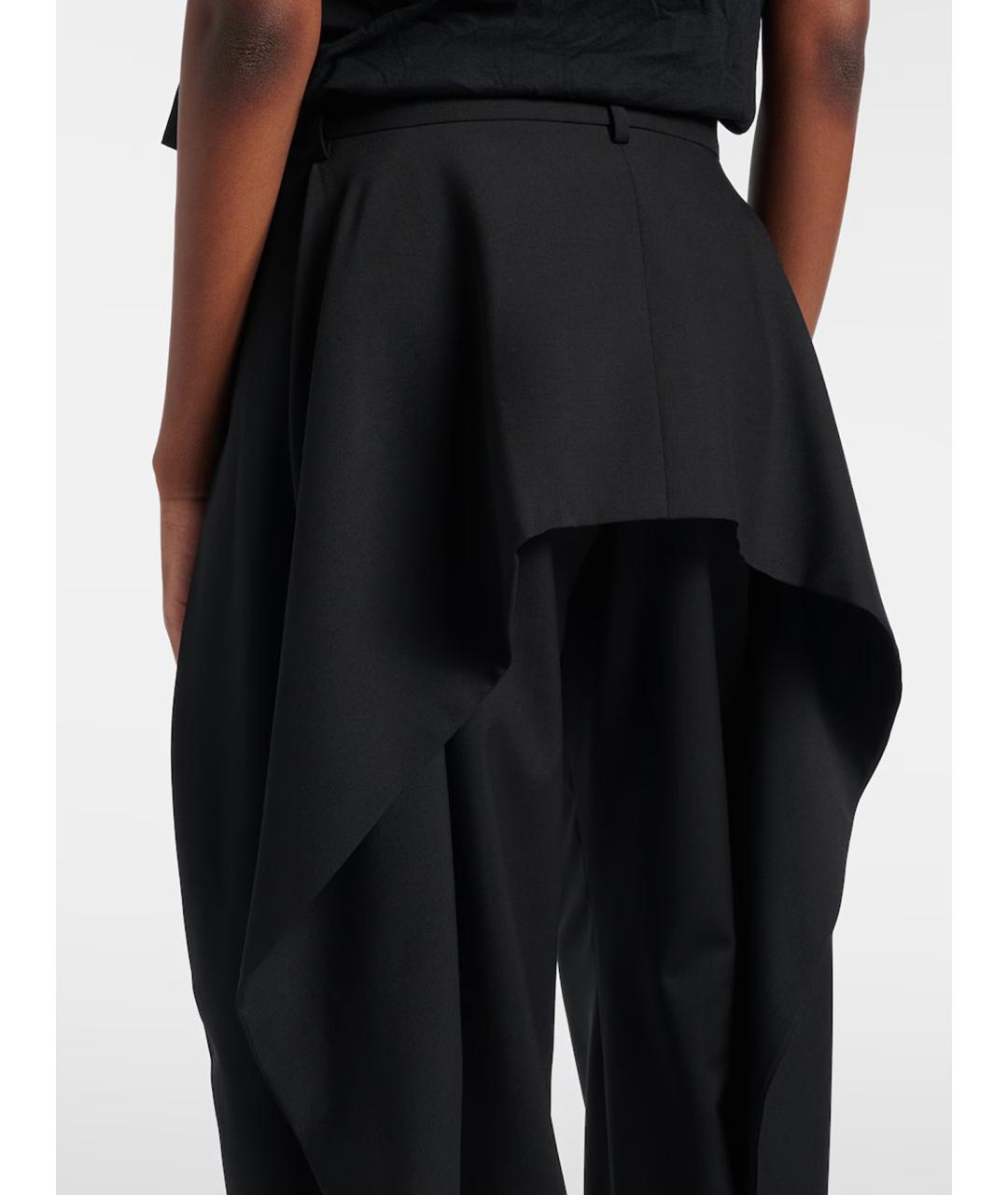 LOEWE Черные шерстяные брюки широкие, фото 4