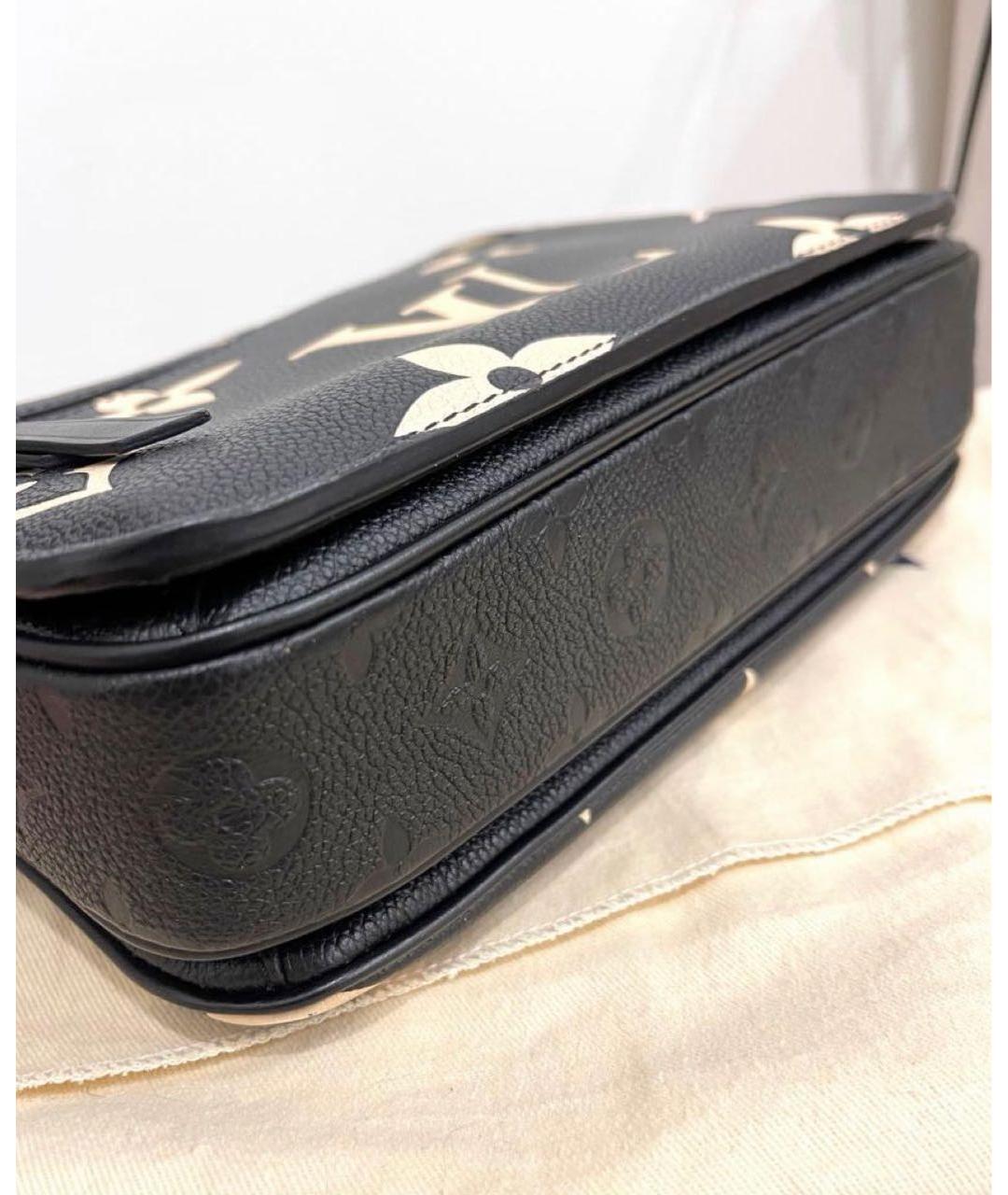 LOUIS VUITTON Черная кожаная сумка через плечо, фото 5