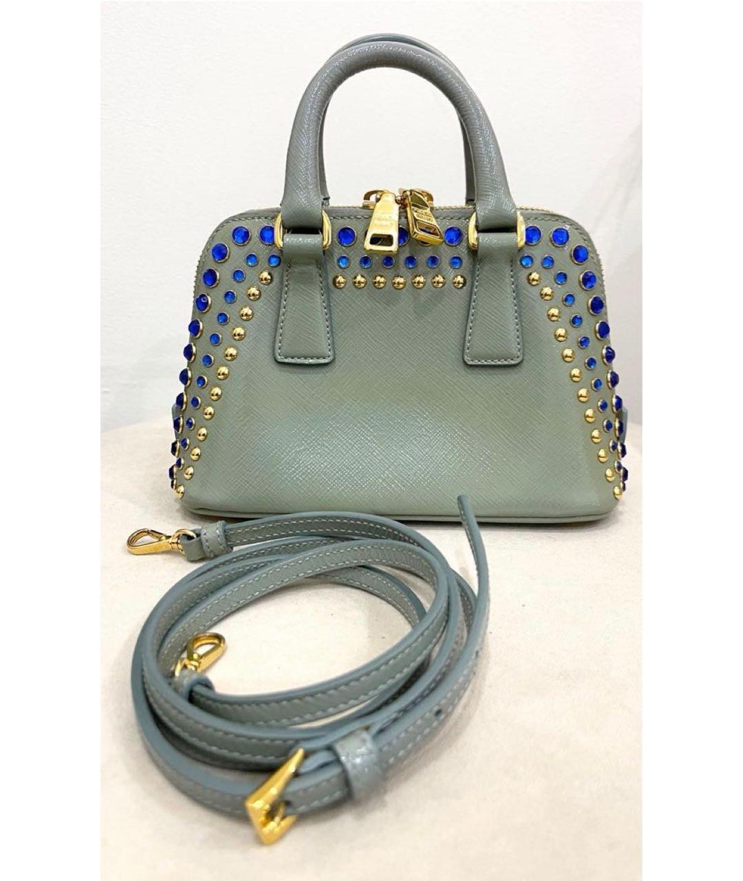 PRADA Зеленая сумка с короткими ручками из лакированной кожи, фото 2