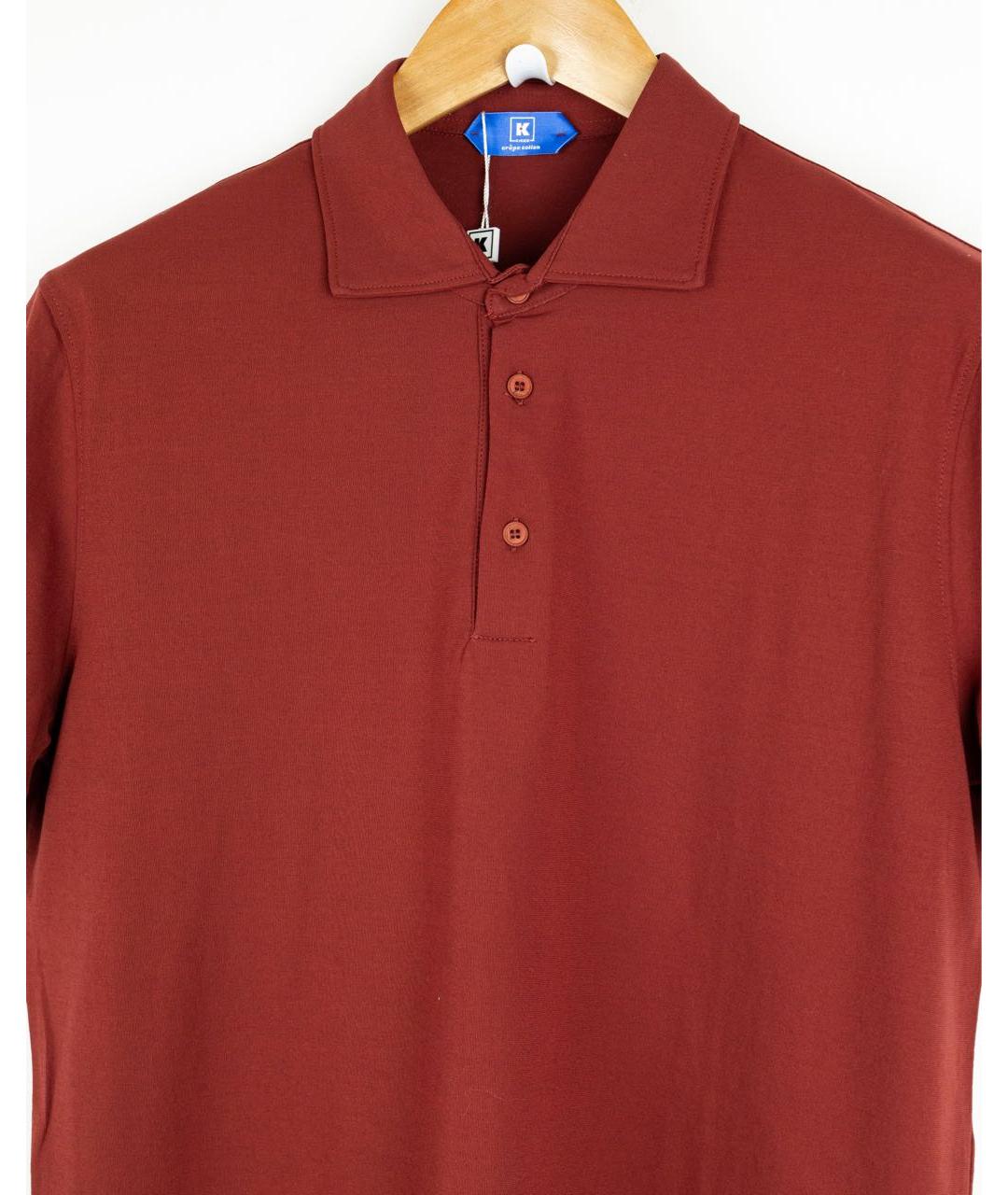 KIRED Красное хлопковое поло с коротким рукавом, фото 3