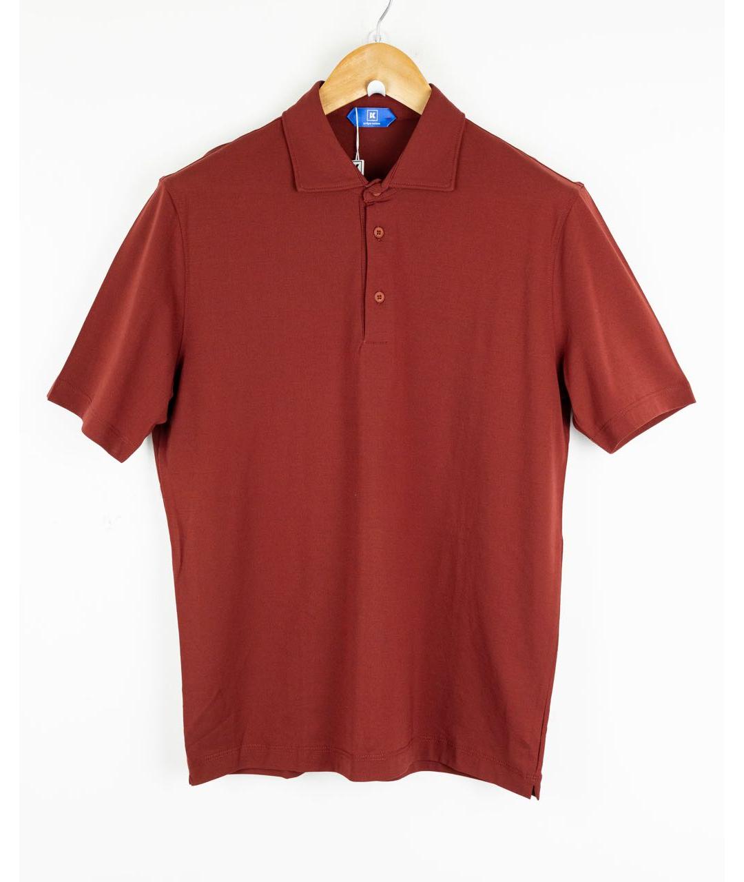 KIRED Красное хлопковое поло с коротким рукавом, фото 6