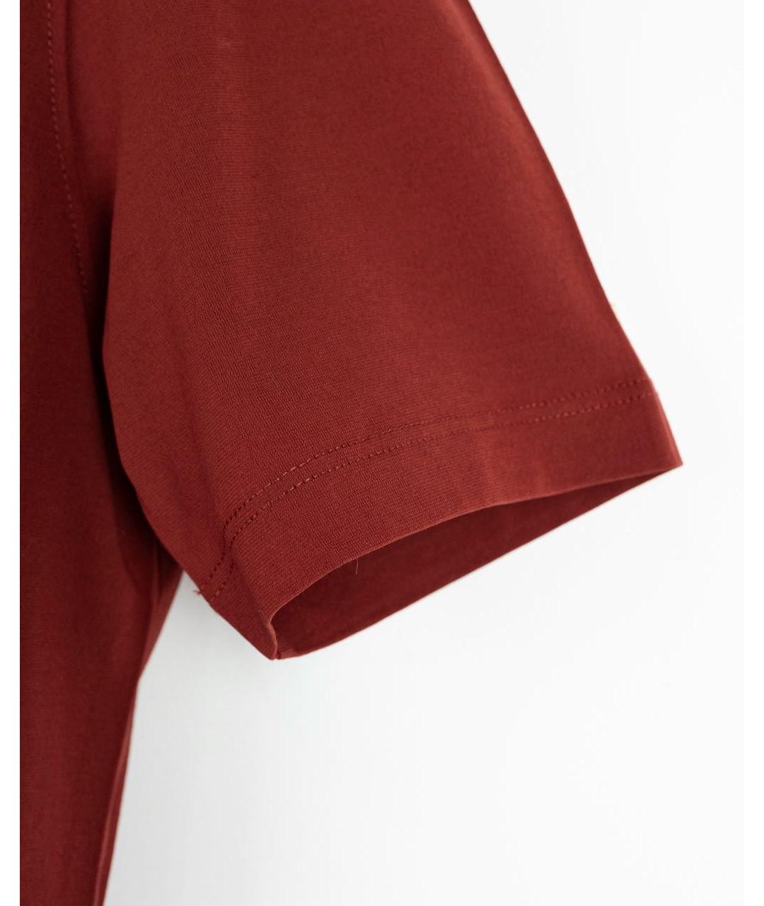 KIRED Красное хлопковое поло с коротким рукавом, фото 5