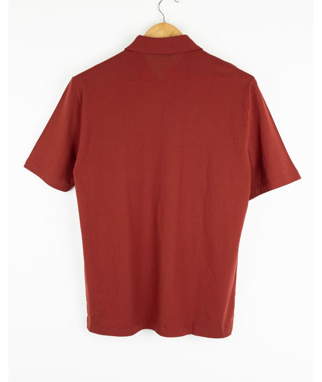 KIRED Красное хлопковое поло с коротким рукавом, фото 2