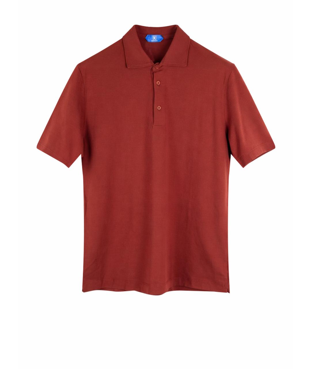 KIRED Красное хлопковое поло с коротким рукавом, фото 1