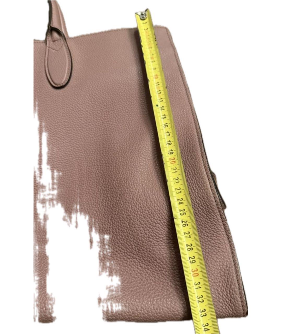 GUCCI Розовая кожаная сумка с короткими ручками, фото 3