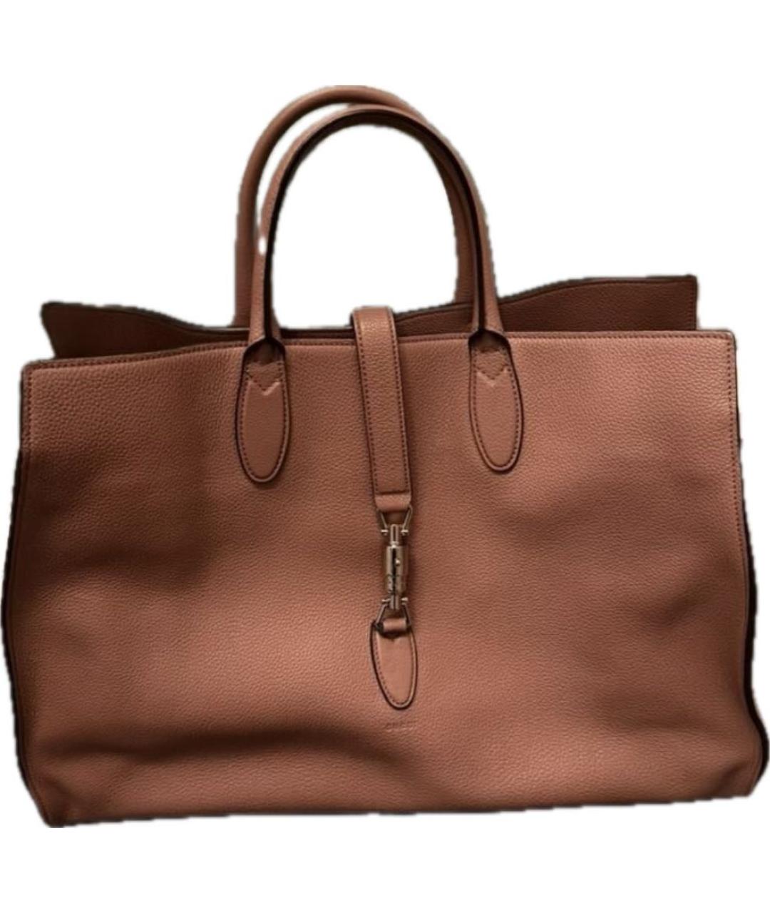 GUCCI Розовая кожаная сумка с короткими ручками, фото 5