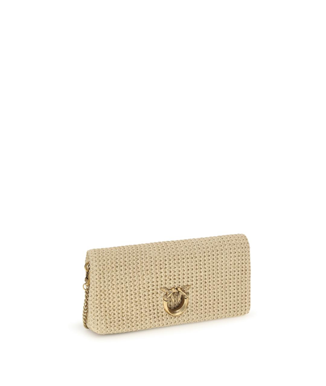 PINKO Бежевая пелетеная сумка через плечо, фото 2