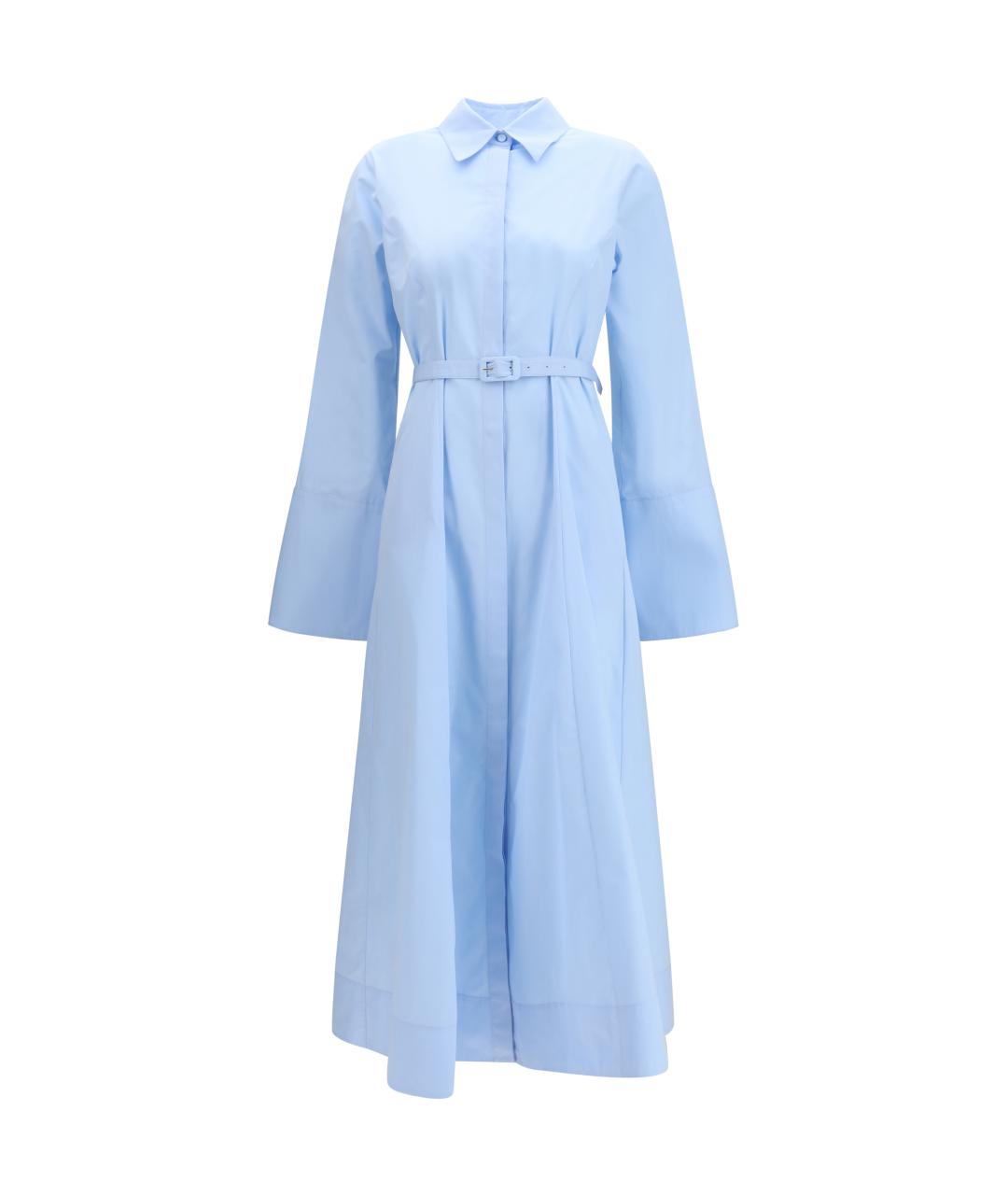 GABRIELA HEARST Голубое хлопковое повседневное платье, фото 1