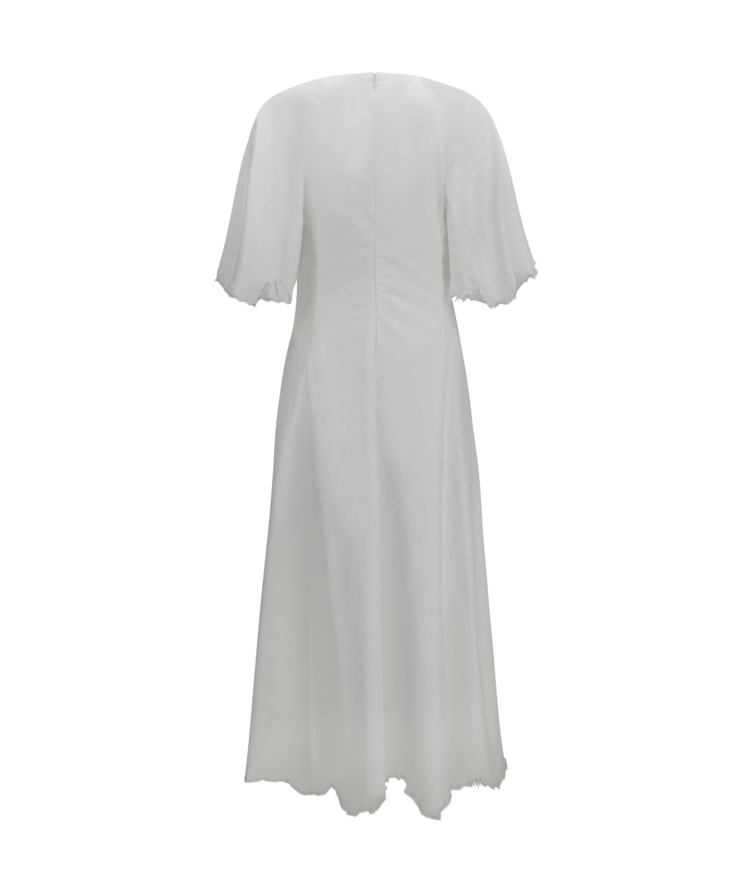 GABRIELA HEARST Белое хлопковое повседневное платье, фото 2