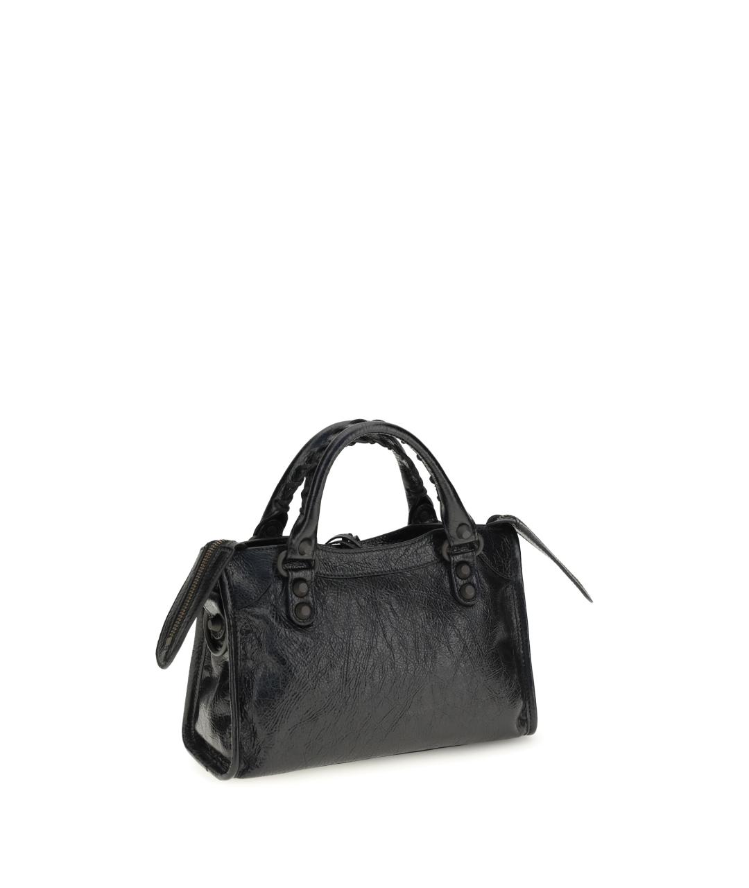 BALENCIAGA Черная кожаная сумка тоут, фото 2