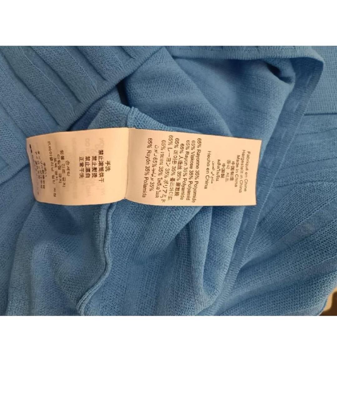 SPORTY AND RICH Синяя полиамидовая футболка, фото 4